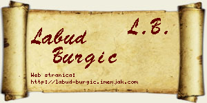 Labud Burgić vizit kartica